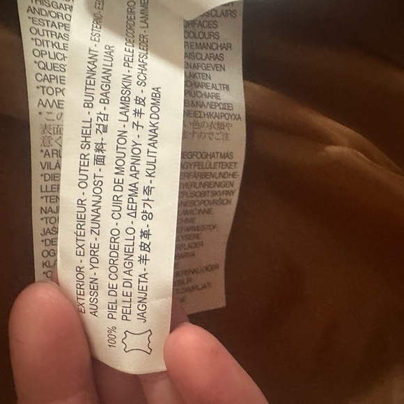 Zara NwT Fringed Tan leather jacket , size M - Picture 9 of 13